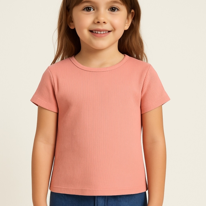 Детска тениска момиче, розов цвят