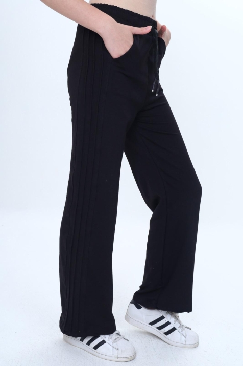 Детски спортен панталон за момиче, черен цвят