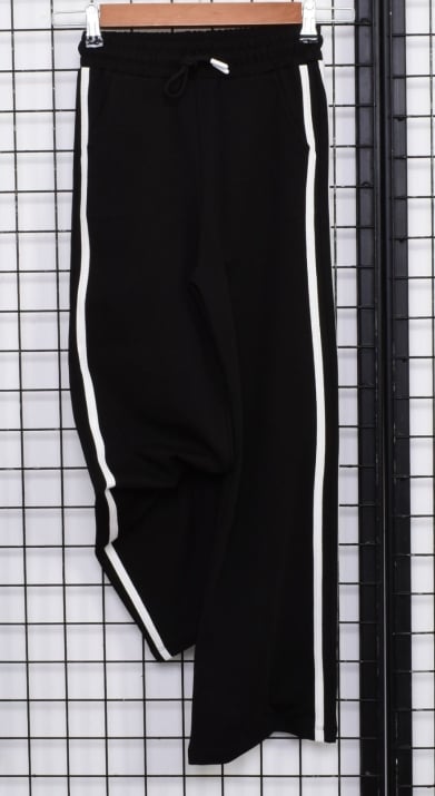 Детски спортен панталон за момиче, черен цвят