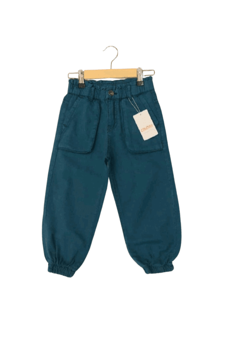 Детски панталон за момиче, син цвят