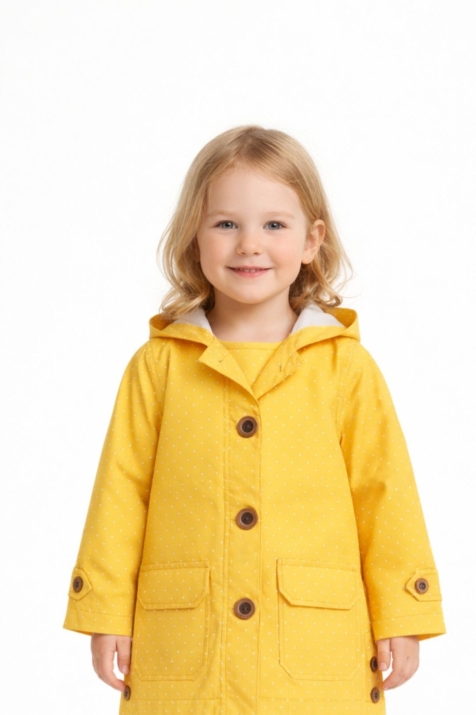 Детско яке момиче, жълт цвят