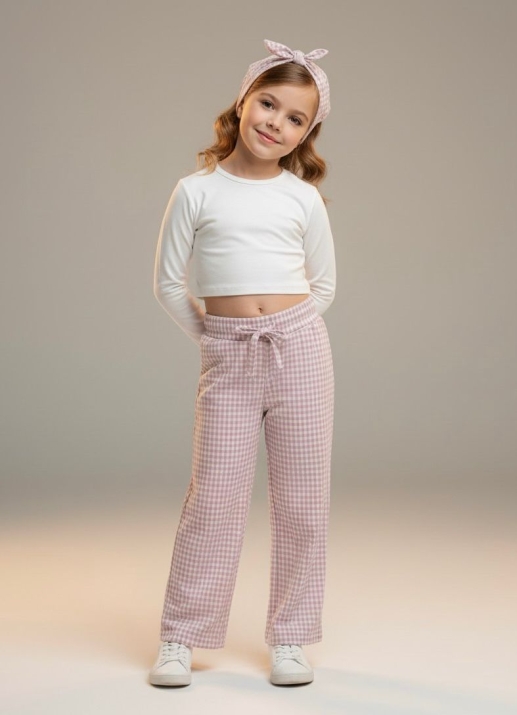 Детски панталон момиче, розов цвят