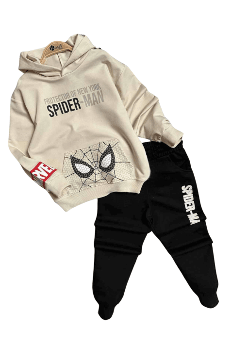 Детски комплект дълъг ръкав момче Spiderman,екрю цвят
