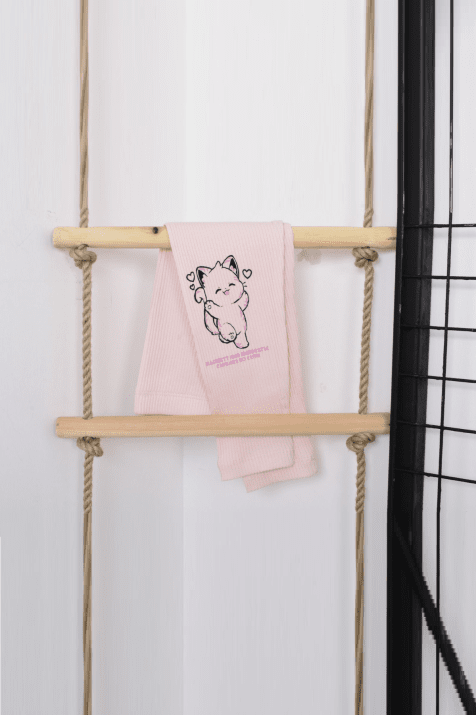 Детски клин рипс, светло розов цвят