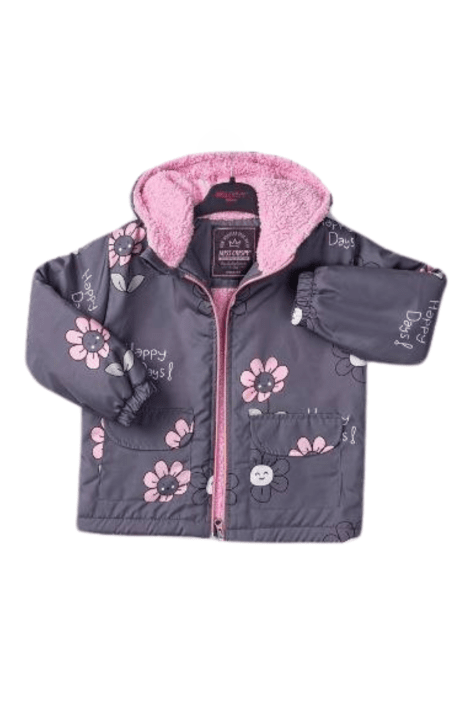 Детско яке момиче, сив цвят