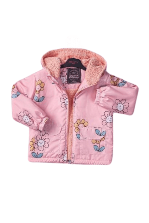 Детско яке момиче, розов цвят