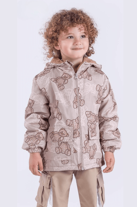 Детско яке момче, бежов цвят