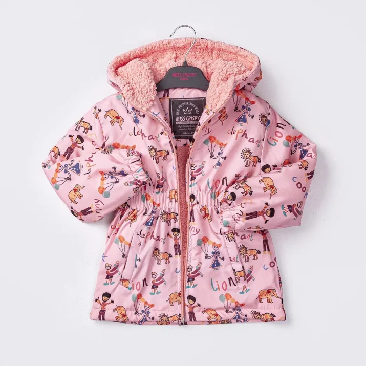 Детско яке момиче, розов цвят