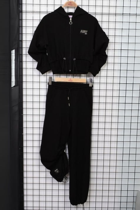 Детски спортен екип момиче,черен цвят