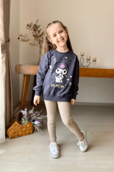 Детски комплект момиче дълъг ръкав , бежов цвят