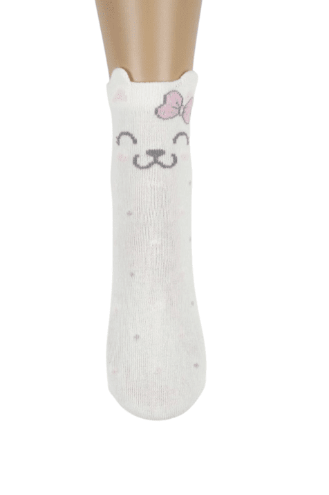 Детски чорапи момиче, бял цвят 