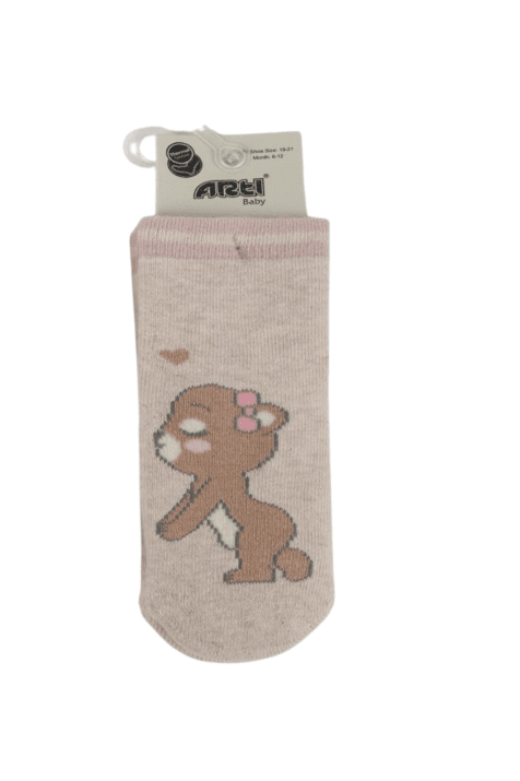 Бебешки чорапи момиче вата ,бежов цвят