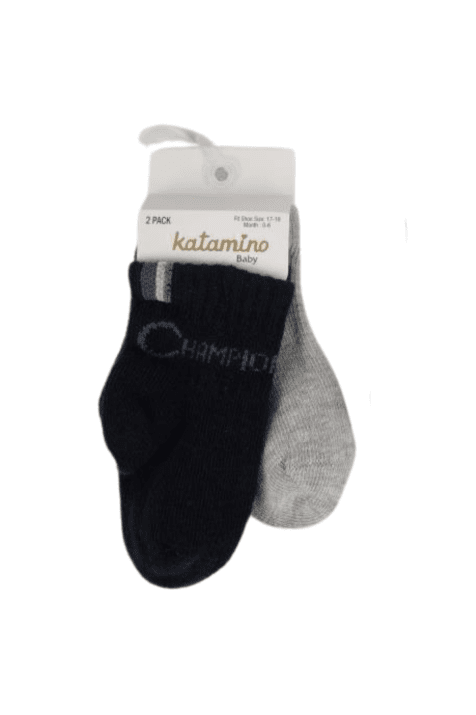 Бебешки чорапи момче 2 броя, черен цвят