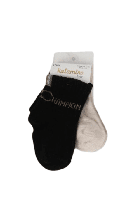 Бебешки чорапи момче 2 броя, черен цвят