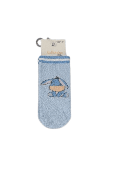 Бебешки чорапи с магаренцето Йори, син цвят