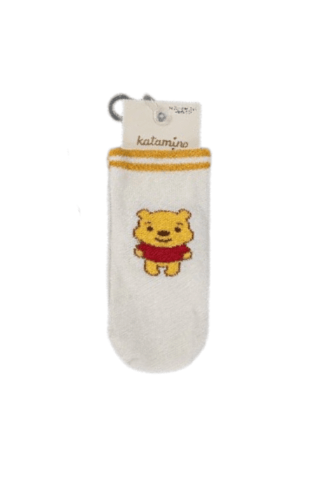 Бебешки чорапи с Мечо пух, бял цвят