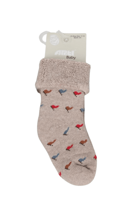 Бебешки чорапи момче , бежов цвят