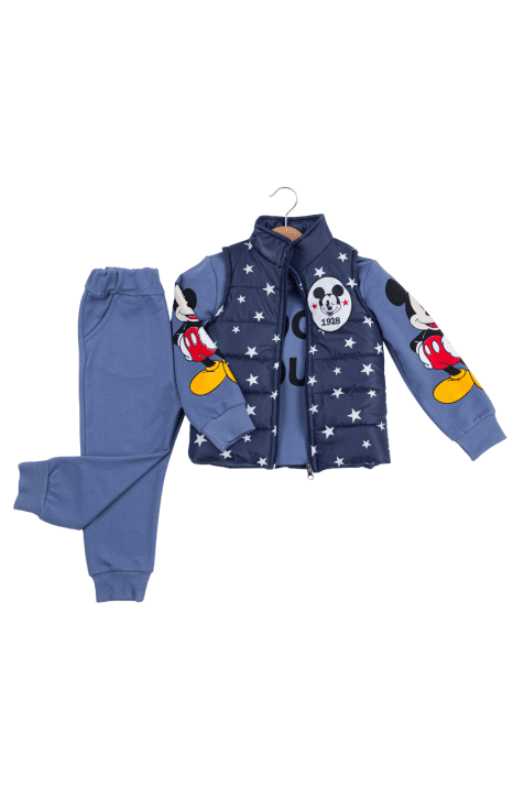 Комплект дълъг ръкав момче 3 части Мики Маус