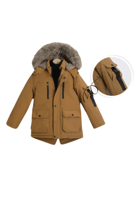 Детско яке момче, кафяв цвят