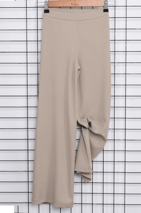 Детски спортен панталон за момиче, бежов цвят