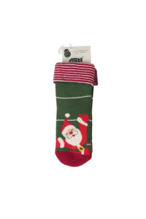 Бебешки чорапи вата Коледа, зелен цвят