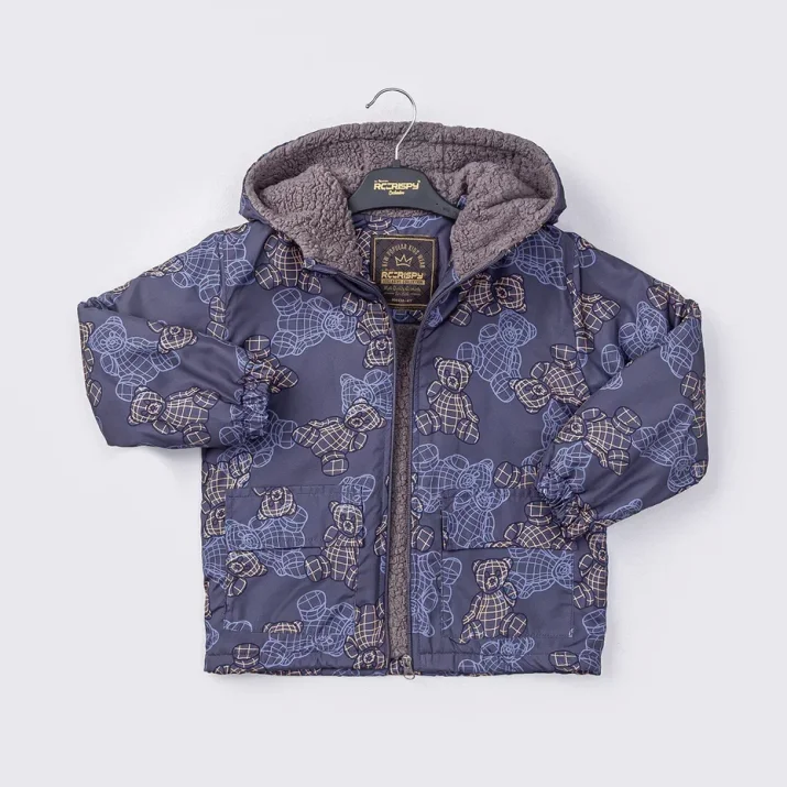 Детско яке за момче, син цвят