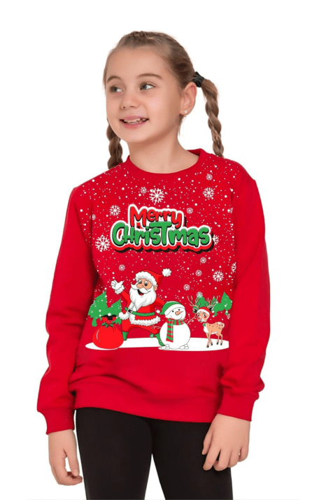 Блуза момиче дълъг ръкав Коледа