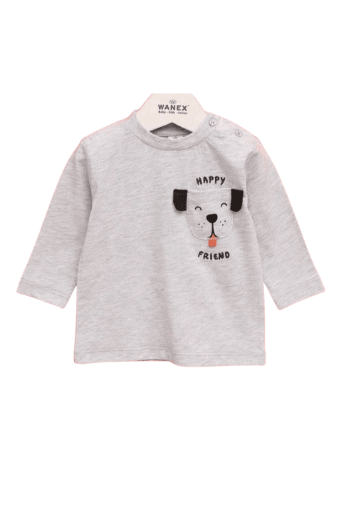 Детска блуза момче с дълъг ръкав,сив цвят