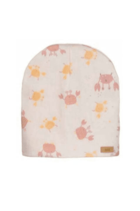 Детска шапка момиче, бял цвят 