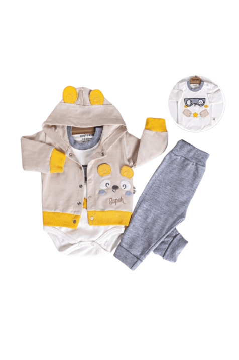 Комплект момче дълъг ръкав 3 части