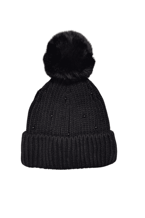 Детска шапка момиче,  черен цвят
