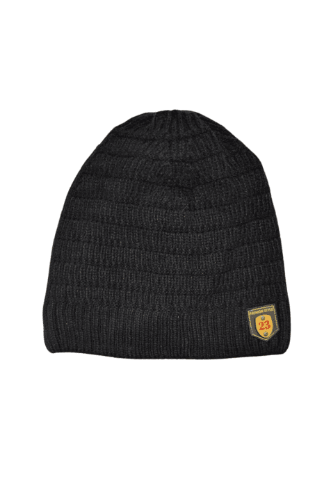 Детска шапка за момче в черен  цвят
