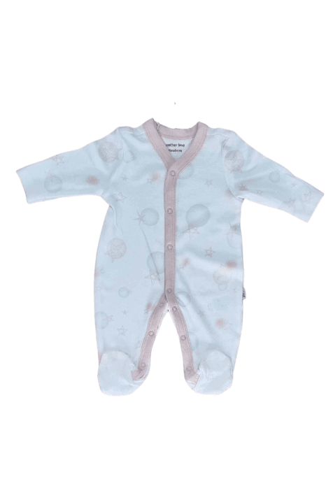 Бебешки гащеризон дълъг ръкав момиче, цвят екрю