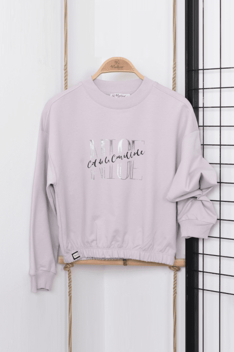 Детска блуза момиче с дълъг ръкав, лилав цвят