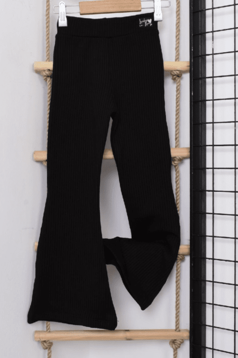 Детски спортен панталон за момиче вата, черен цвят 