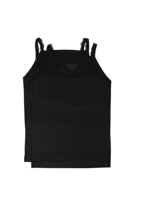 Детски потник момиче 2 броя, черен цвят