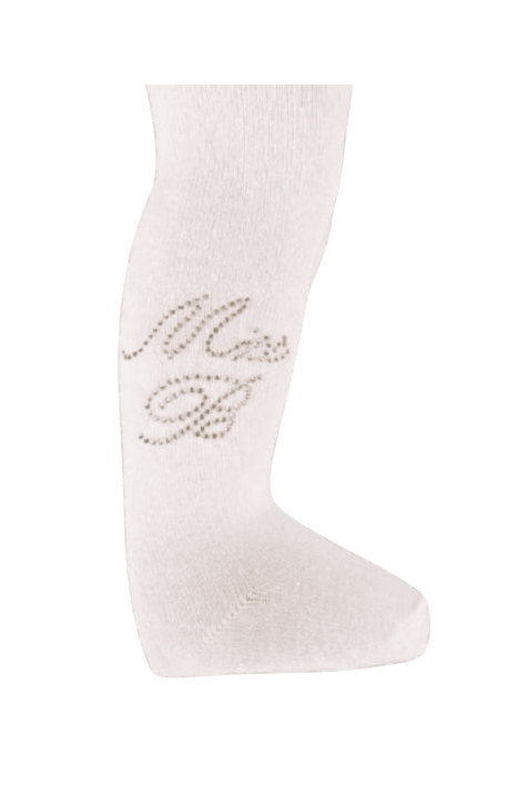 Бебешки чорапогащник момиче, цвят екрю