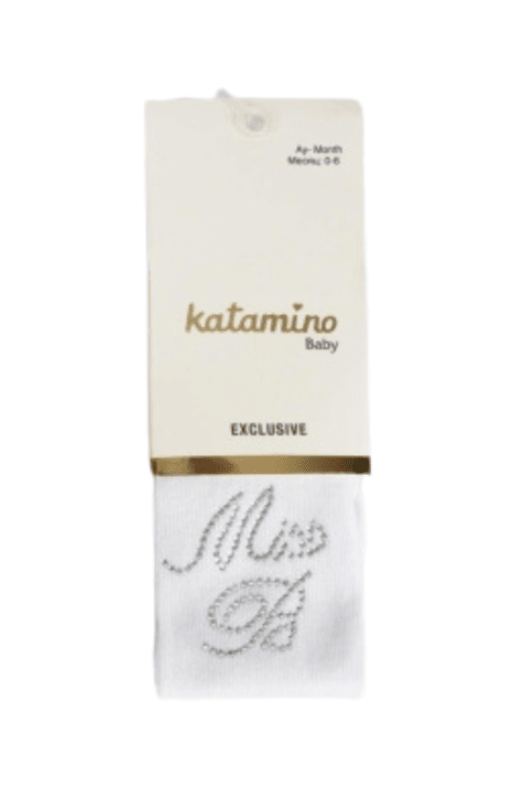 Бебешки чорапогащник момиче, бял цвят