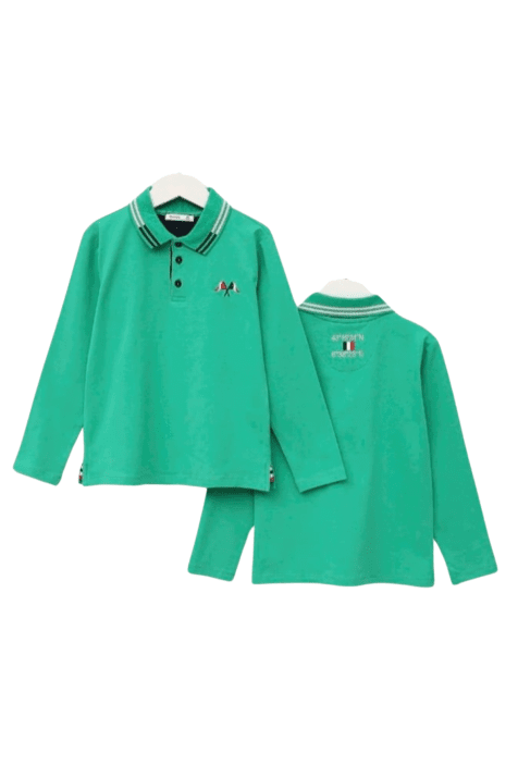 Детска блуза момче дълъг ръкав,зелен цвят