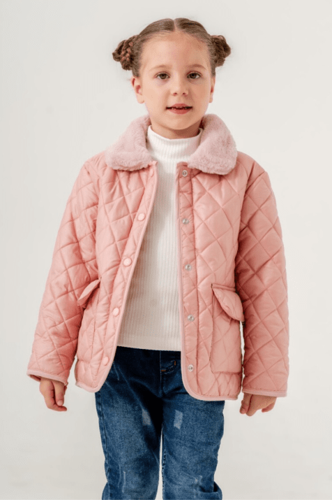 Детско яке момиче, розов цвят