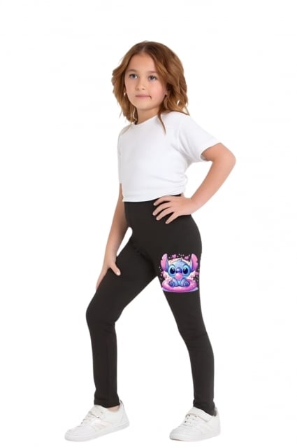 Детски клин вата Stitch,черен цвят