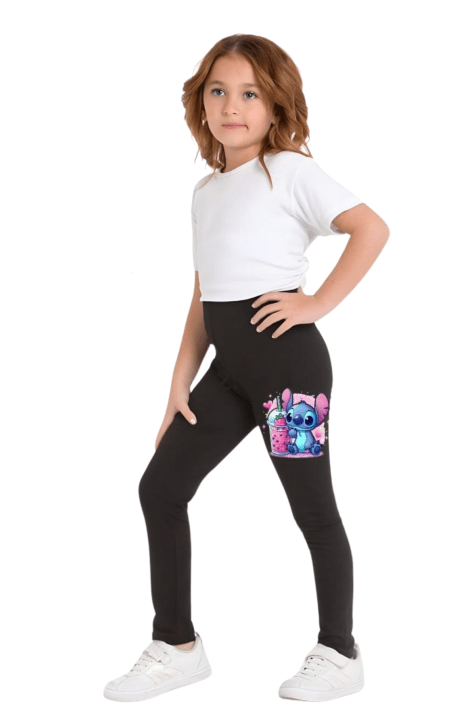 Детски клин Stitch, черен цвят
