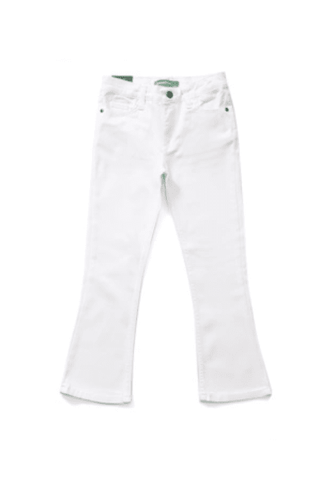 Детски панталон за момиче, бял цвят