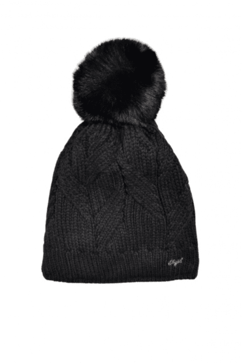 Детска шапка момиче, черен цвят