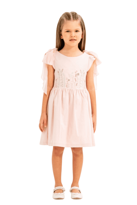 Детска рокля, розов цвят