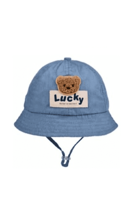 Детска шапка за момче, син цвят  