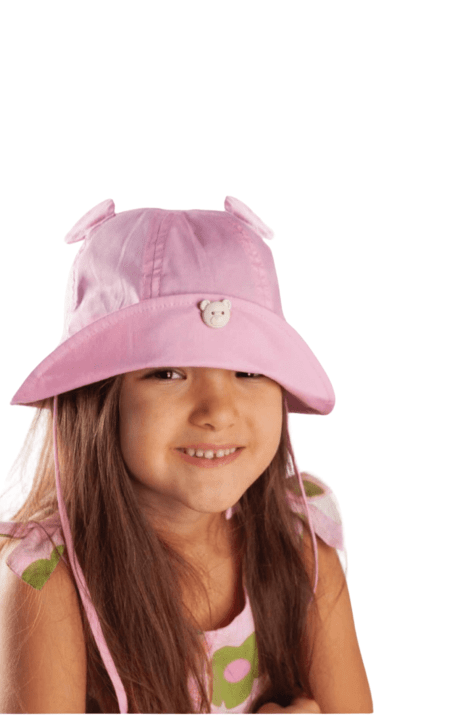 Детска шапка за момиче, розов цвят