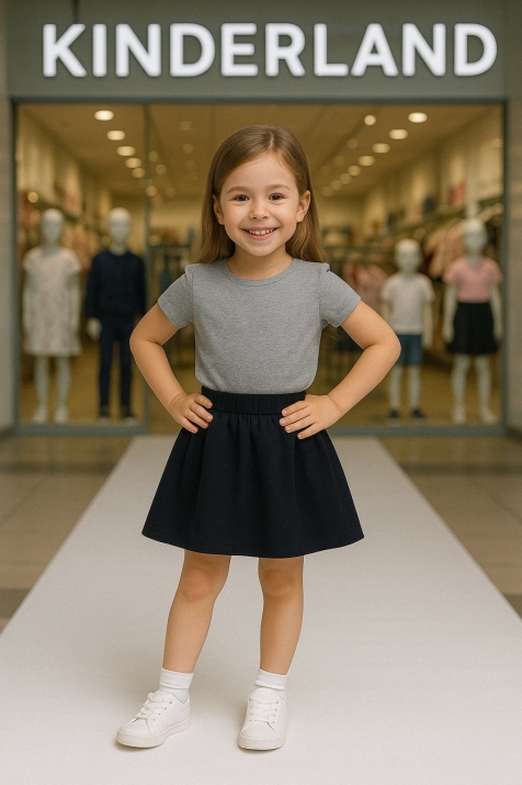 Детска пола, черен цвят