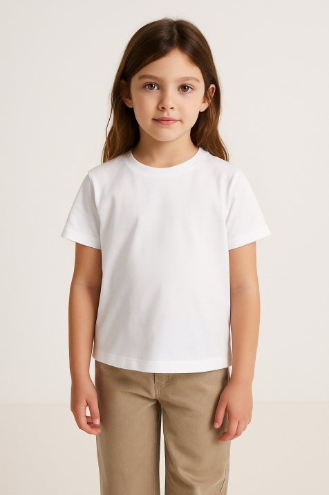 Детска тениска, бял цвят