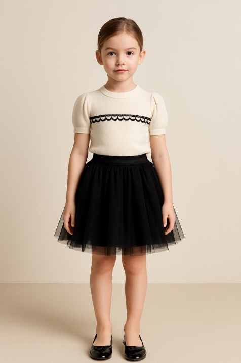 Детска пола, черен цвят